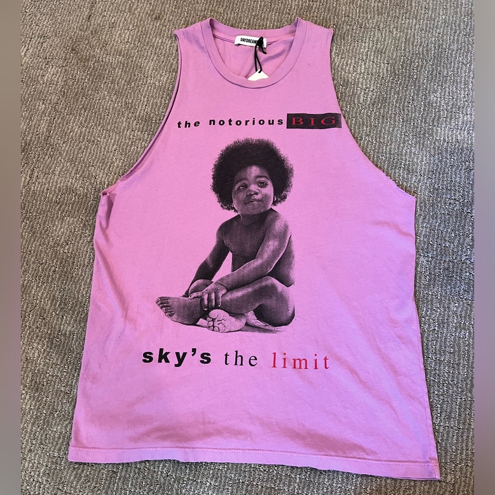 NWT OS Daydreamer Notorious BIG distressed tank